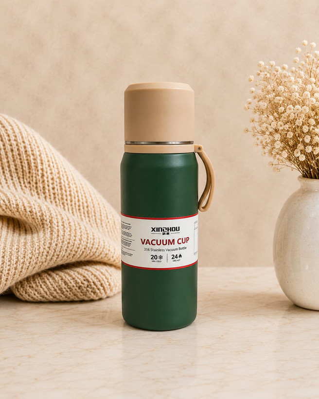 فلاسک vaccum cup استیل 500 میل